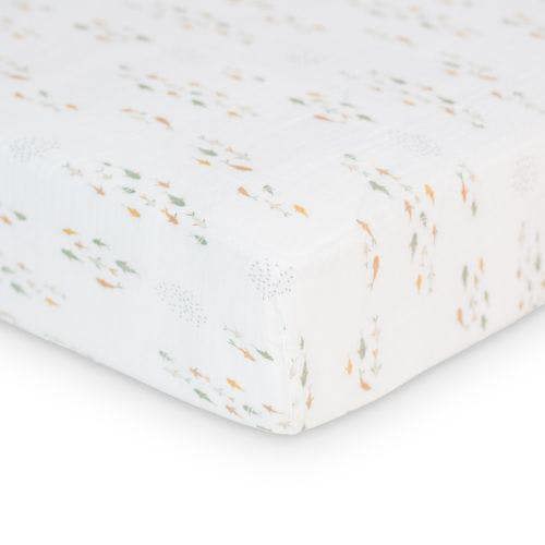 Lulujo -Cotton Cot Sheet - Fish