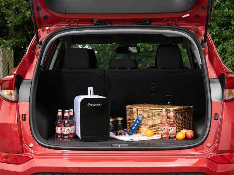 Subcold Ultra black 6L portable mini fridge in car