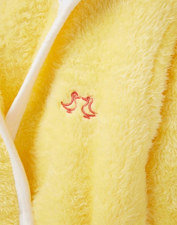 Luca and Rosa Lemon Grove Yellow Girls Fleece Dressing Gown