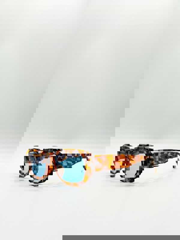 SVNX Rectangle plastic frame sunglasses with coloured lenses