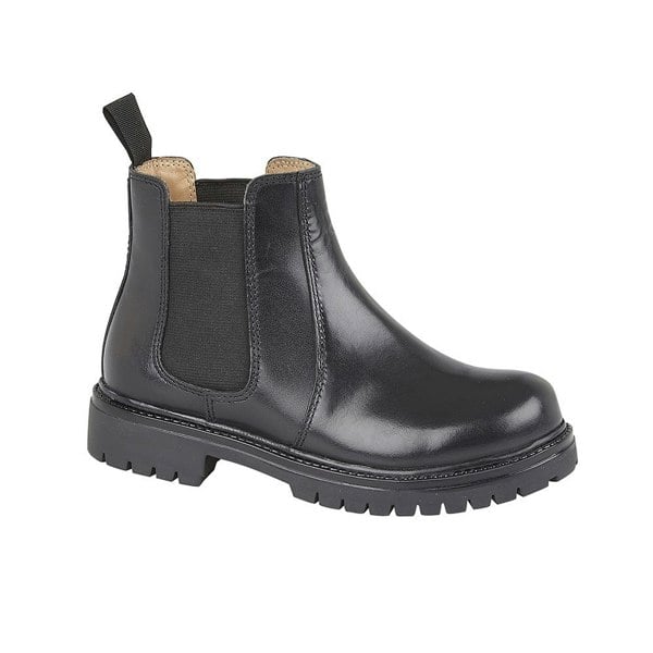 Roamers Boys Space Leather Ankle Boots - Black