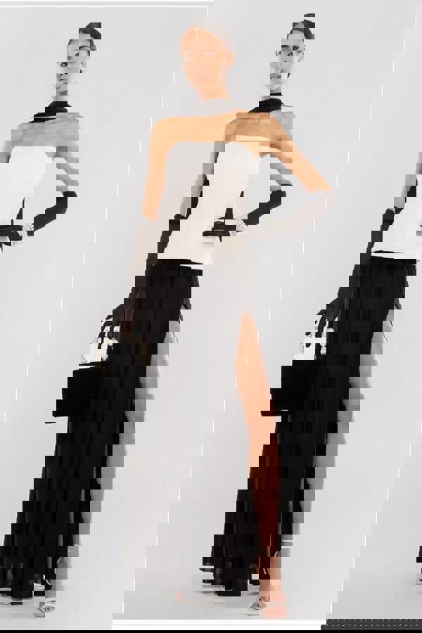 Side Split Soft Touch Maxi Skirt SK41