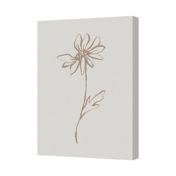 Benjamin Tate Design Contemporary Floral Canvas Wall Art Print On Deep Wooden Frame