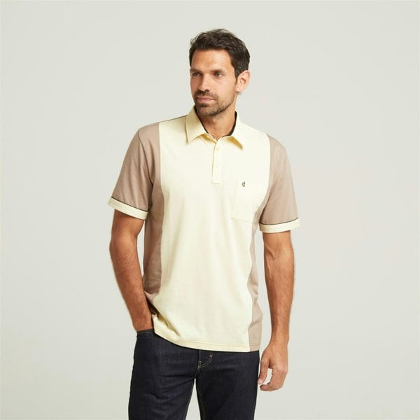 Gabicci G52X13 Mens Short Sleeve Plated Jersey Polo Shirt Gabicci Classic - STONE