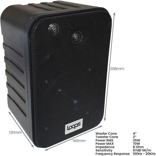 10 Speaker 5 Zone Background Music Kit Bluetooth Sound System Restaurant Bar - LoopsDirect