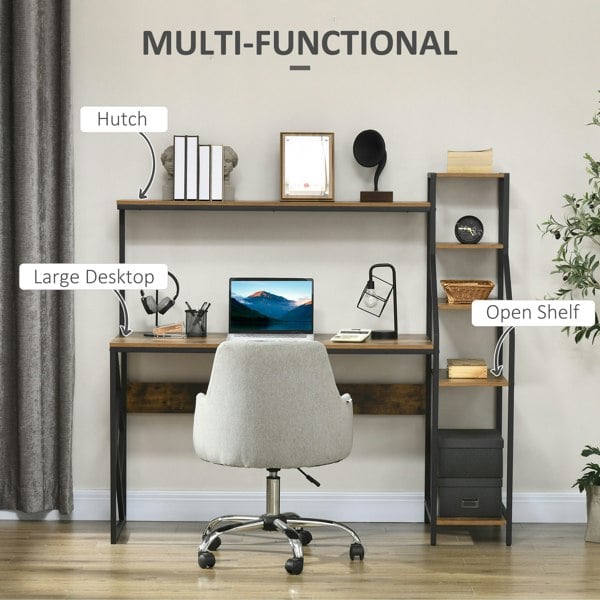 Desk with Shelves
