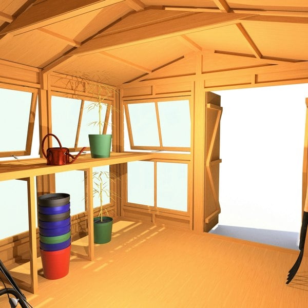 8x10 Sunhut Potting Shed with double doors - Best Shed