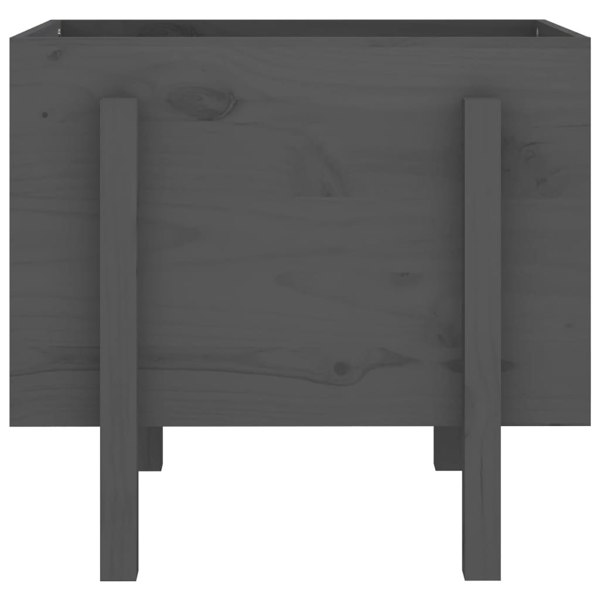 Berkfield Garden Planter Grey 62x50x57 cm Solid Wood Pine