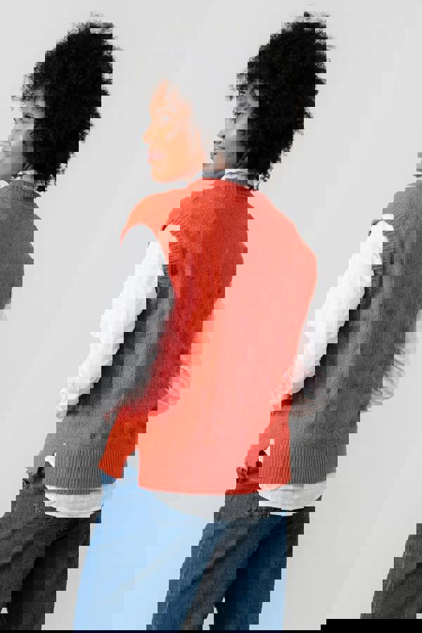 Lily & Me Wallace Pointelle Knit Tank Red