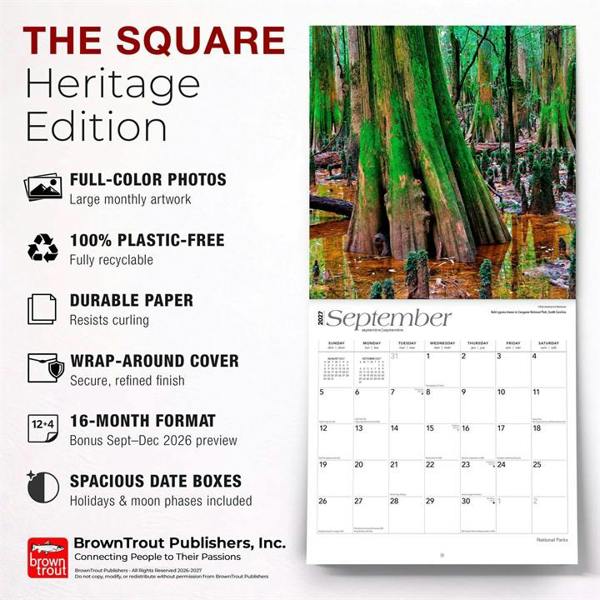 USA National Parks Calendar 2027, Wall Calendars, Month To View, Natural World, Gift