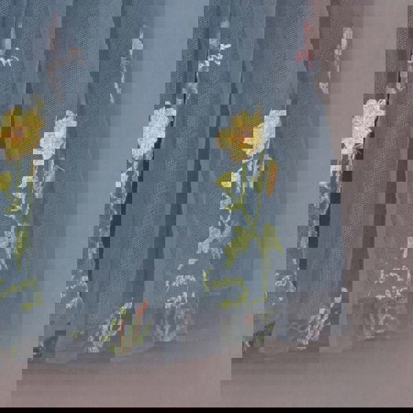 UK Flower Girl Boutique Baby Enchanted Dress - Embroidered Dusty Blue Lace