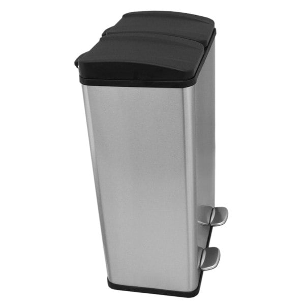 Monstershop 60L Dual Pedal Bin In Stainless Steel