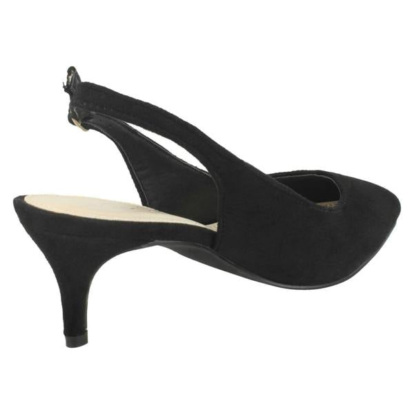 Spot On Ladies Spot On Mid Heel Slingback Court Shoes