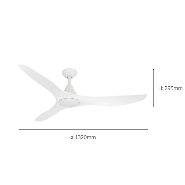 EGLO Portsea Matte White LED Ceiling Fan