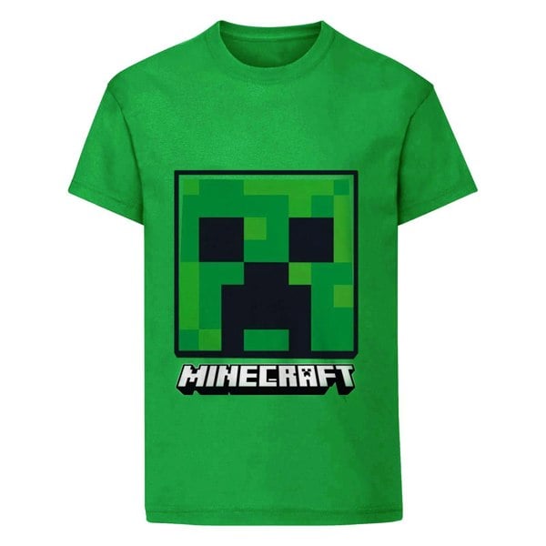 Minecraft Childrens/Kids Creeper Face T-Shirt - Green