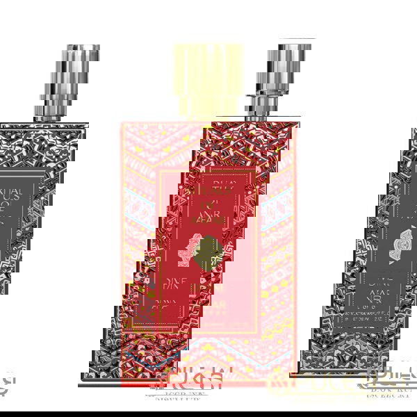 Divine Rituals of Anfar Perfume bottle with decorative label on a white background