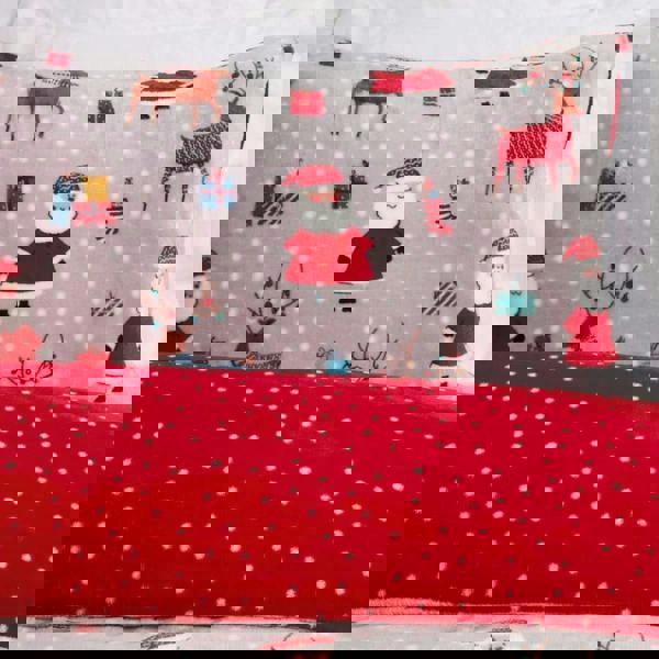 Smart Living Fleece Rotary Christmas Mix Duvet Cover With Pillowcases