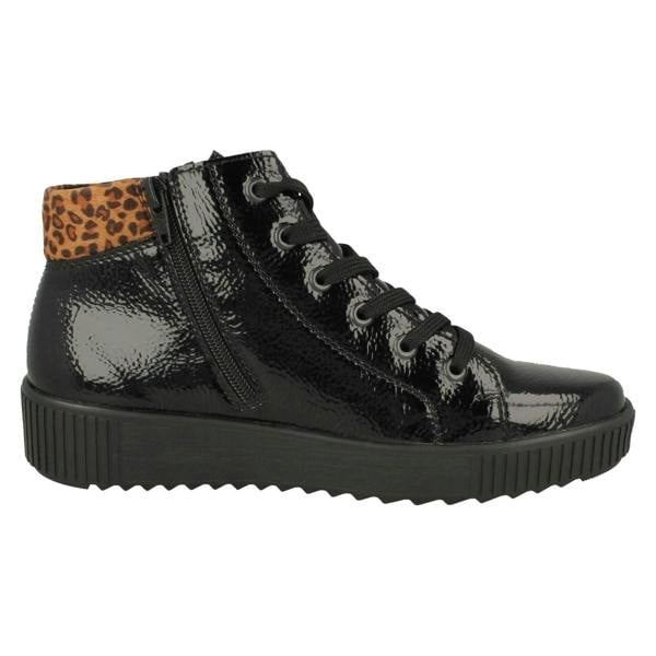 Rieker Ladies Rieker Patterned Cuff Detailed Ankle Boots M6434