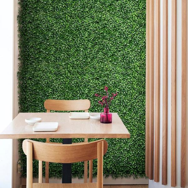 Boxwood Artificial Living Wall Hedge Mat Green 1m x 1m - Evergreenery