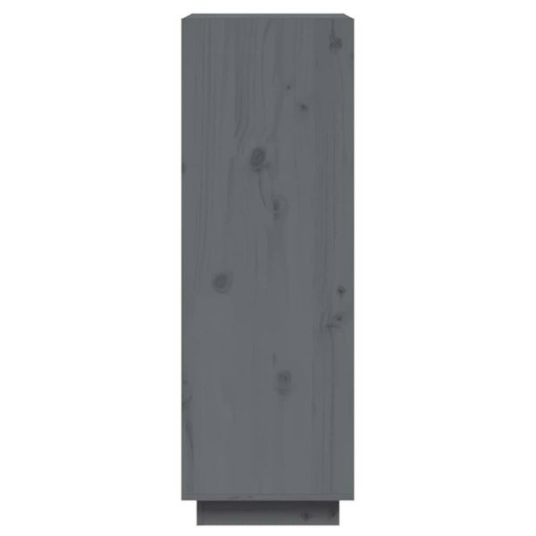 Berkfield Book Cabinet/Room Divider Grey 60x35x103 cm Solid Wood Pine