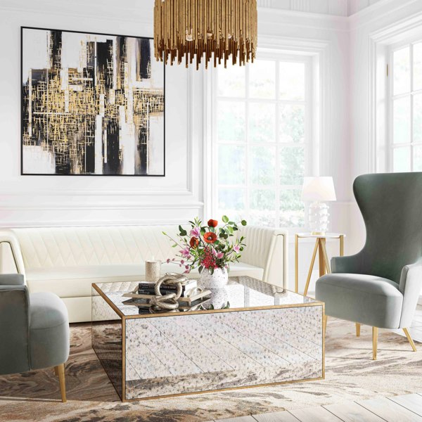 Furniture Edit Lana Mirrored Large Coffee Table