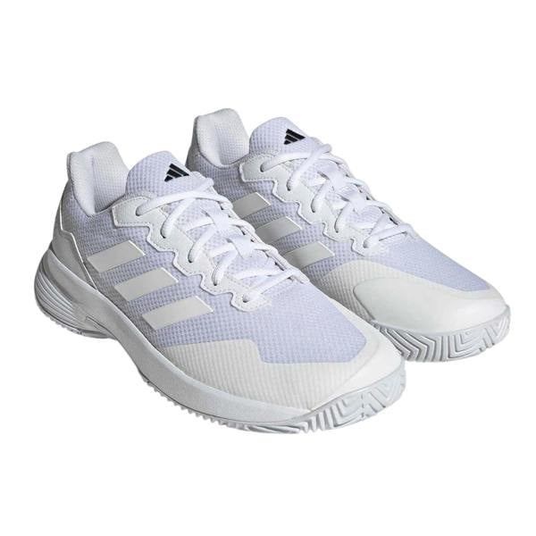 Adidas Mens GameCourt 2.0 Tennis Shoes - White - 