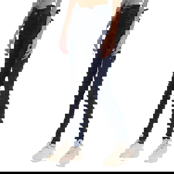 Diesel Womens/Ladies 2018 Slandy Low Leather Badge Skinny Jeans - Blue - 