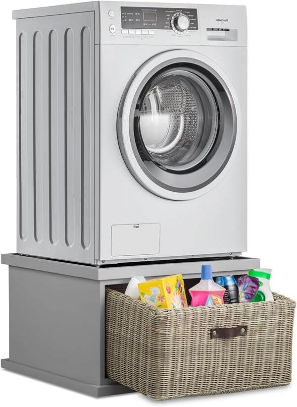 Statement Furniture Tetbury Washing Machine Pedestal, Dryer Stand with Storage Basket