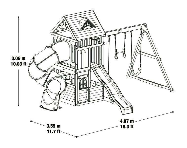 Mountain Peak Wooden Climbing Frame Active Kids 16