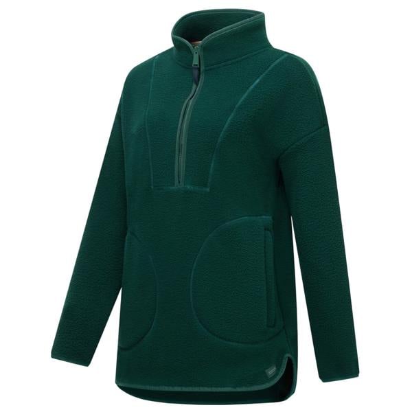 Regatta Womens/Ladies Frankie Borg Half Zip Longline Fleece Top - Deep Pine - 