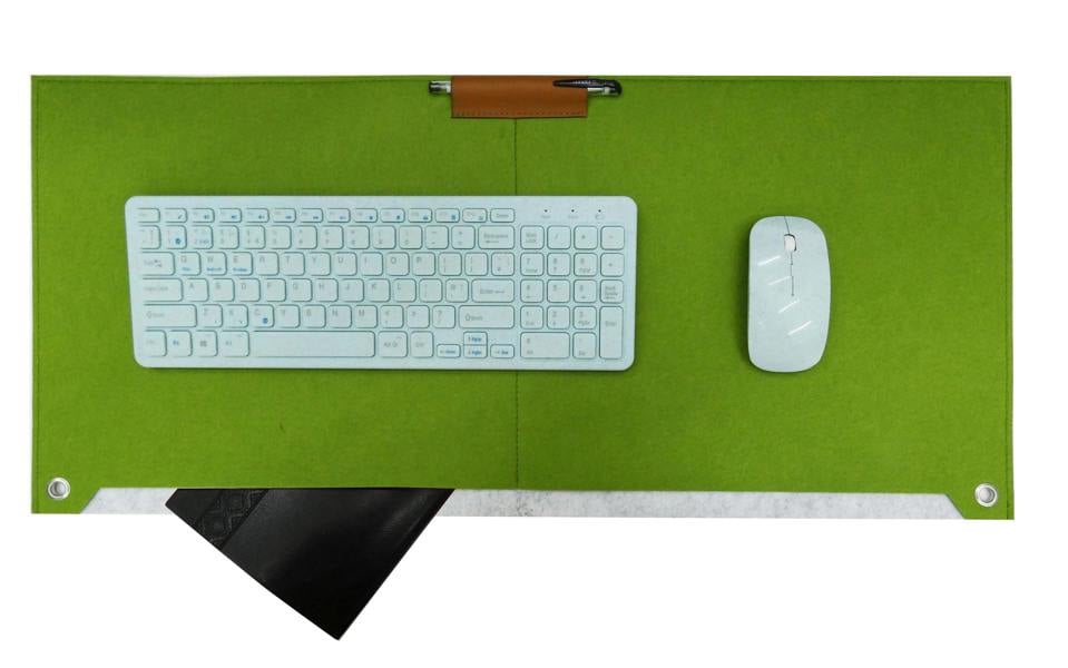 Accuratus Felt Computer Mouse Pad / Laptop Desk Pad & Mouse Mat with Pen & Paper Compartment