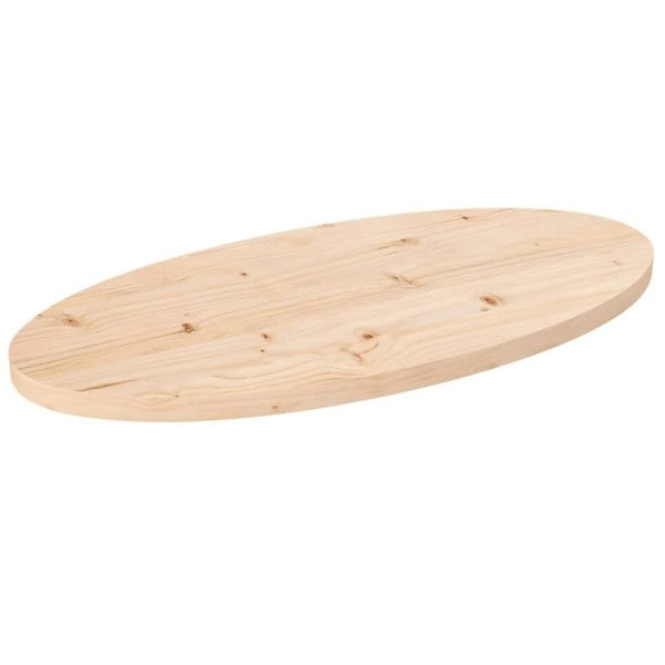 Berkfield Table Top 70x35x2.5 cm Solid Wood Pine Oval