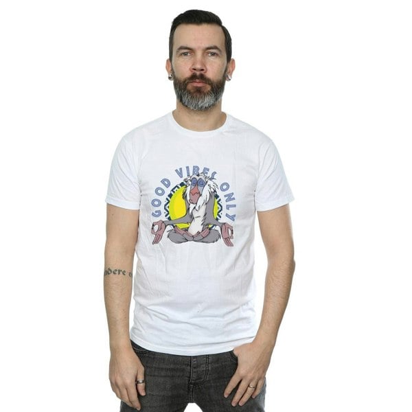 Disney Mens The Lion King Rafiki Good Vibes Only T-Shirt - White