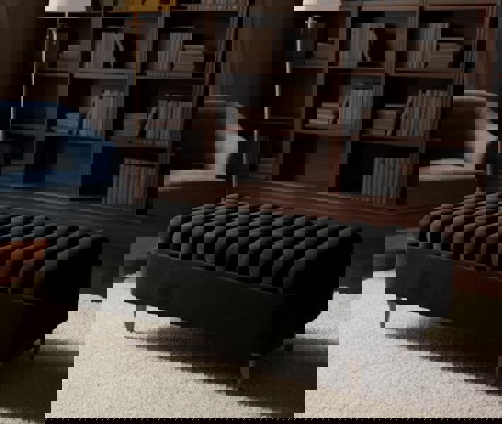 Romo Panel Ottoman Storage Bench Seat in UK living room - ISTOOLS