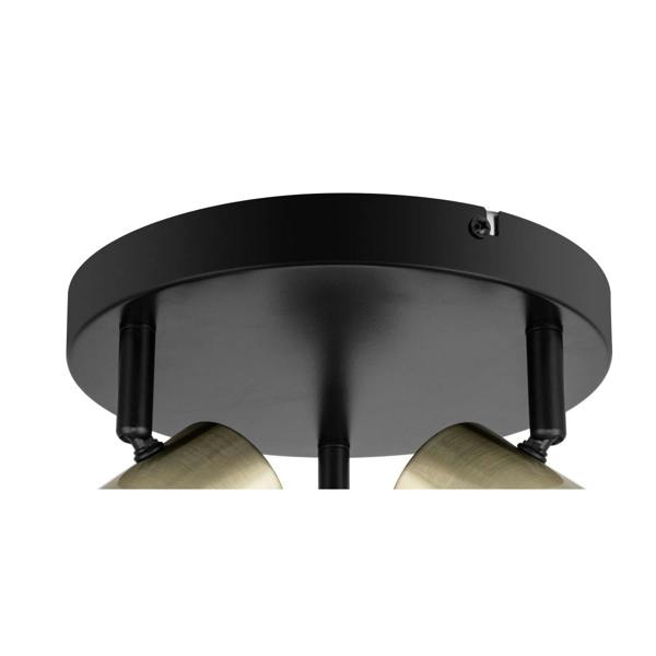 COSYLYTE Grafton 3 Light Brushed Brass Spotlight