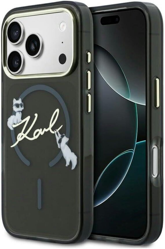 Karl Lagerfeld Script Logo Case with MagSafe for iPhone 17/18 Pro 6.3" Black - KLHMP18L5HKSCAK