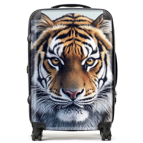 Warren Reed Tiger Face Design Suitcase