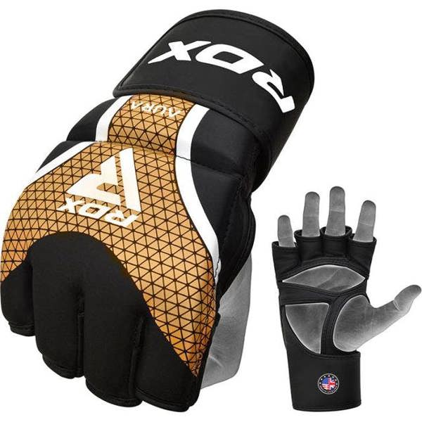 RDX Sports GRAPPLING GLOVES AURA PLUS T-17 BLACK GOLDEN