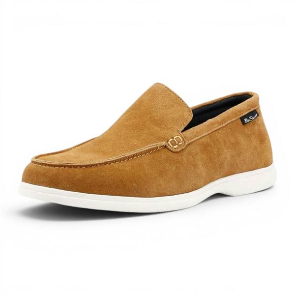 Ben Sherman Men's Tan Suede Leather Loafer Shoes - Amarillo