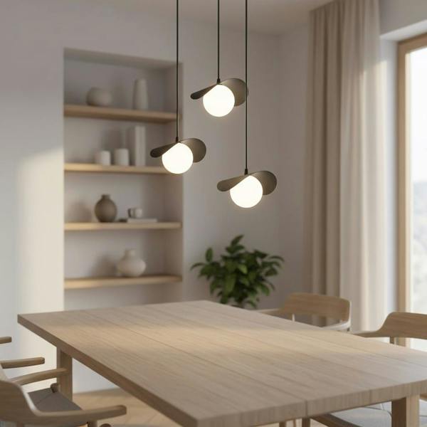 Emibig RITUAL Pendant lamp 3 x G9 Black with White Shade