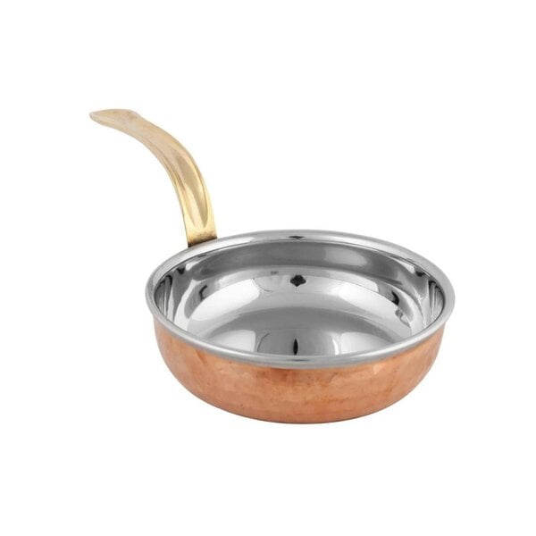 Dyzi 13cm Copper Steel Frying Pan with Long Brass Handle