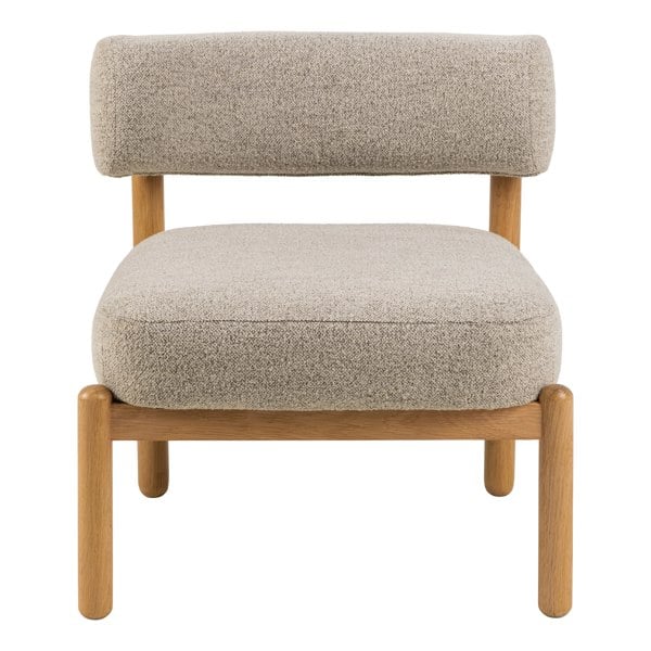 Furniture To Go Burley Lounge Chair in Beige Fabric and Oak