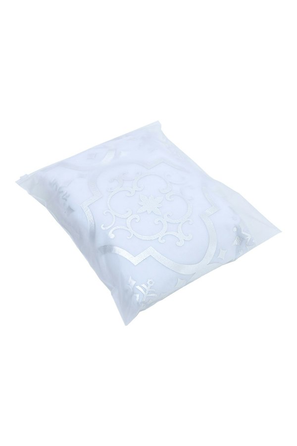 Living and Home 122CM Silver Snowflake Printed Christmas Tree Skirt with Christmas Stockings Xmas Tree Base Cover