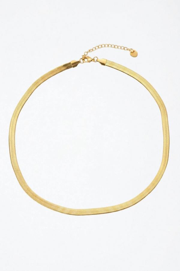 Serla 18K Gold Plated Textured Necklace