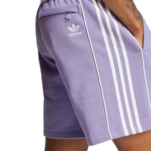 Adidas Mens Essential 3 Stripes Athletic Shorts - Lavender - 