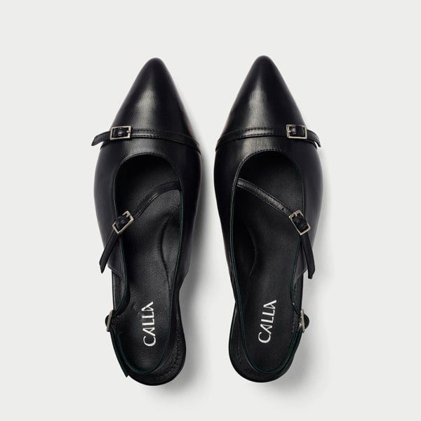 Calla Paloma Shoes - Black Leather