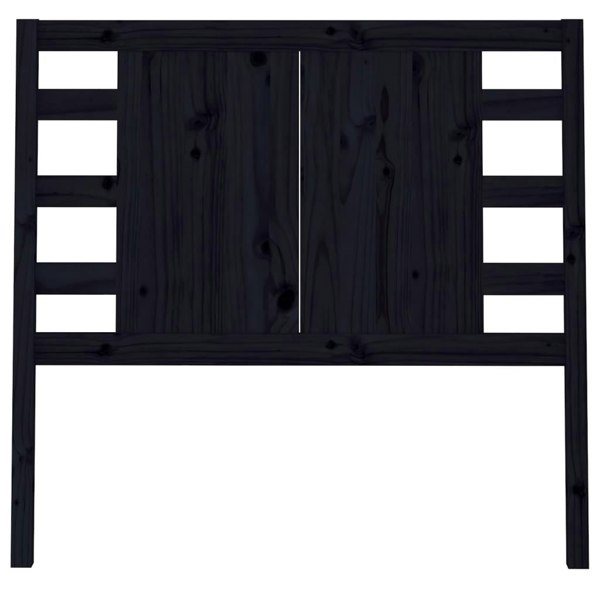 Berkfield Headboard Black 106x4x100 cm Solid Wood Pine