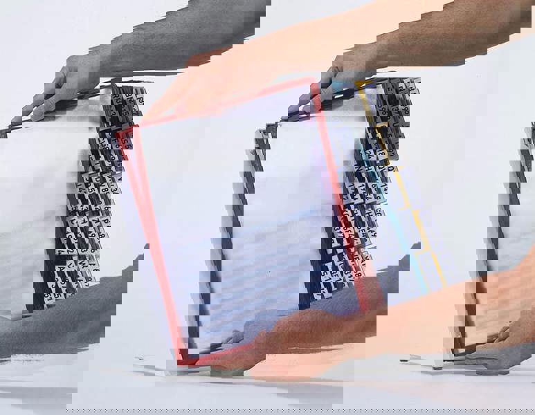 Durable VARIO TABLE 20 Display Panel Desk Stand | 20 Panels | A4 Colour Coded