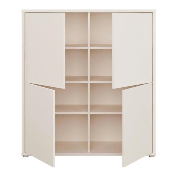 Furniture To Go Alice Springs 4 Door Storage Cabinet with Push-to-Open Doors in Sand