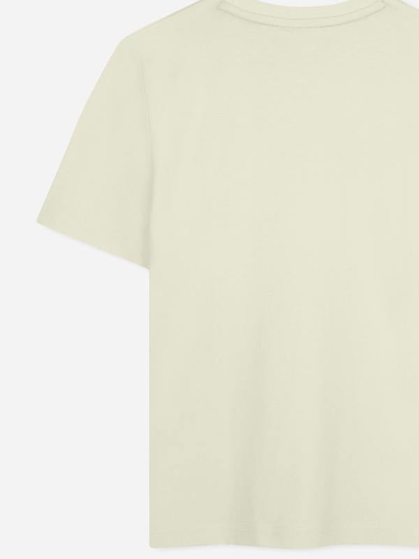 BOSS Boys Logo Print T-Shirt in Ivory